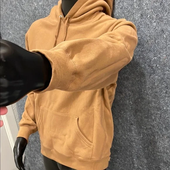 NEW Supreme S Logo Swarovski SMALL Brown Tan Long Sleeve Hoodie Pull Over Jacket